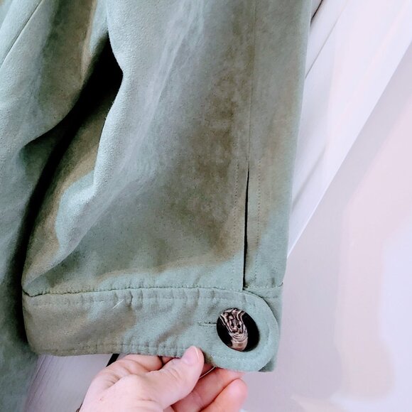 EUC THREE Piece Light Suede Pantsuit Sz 14 GORGEOUS VERSATILITY w/Paisley Tank - Picture 13 of 16